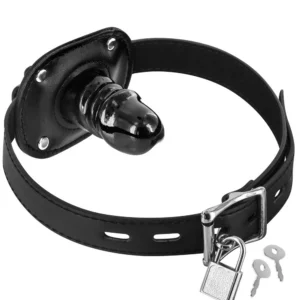 knebel regulowany obwód głowy zamykana kłódka klucze mini dildo termoplastyczny kauczuk wymiary 55mm 30mm bez ftalanów