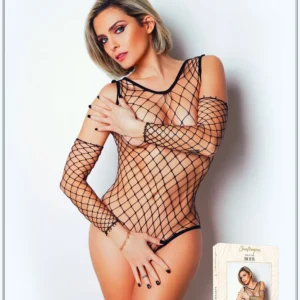 czarne body siateczkowe seksowne delikatne elastyczne dopasowane przezroczyste jednoczęściowe modelujące sensualne eksponujące podkreślające krągłości getry eleganckie luksusowe