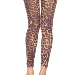 cienkie legginsy woalowe panterkowe przezroczyste nylonowe elastyczne lekkie oddychające wyszczuplające modelujące bezszwowe wyszukane modne kobiece seksowne